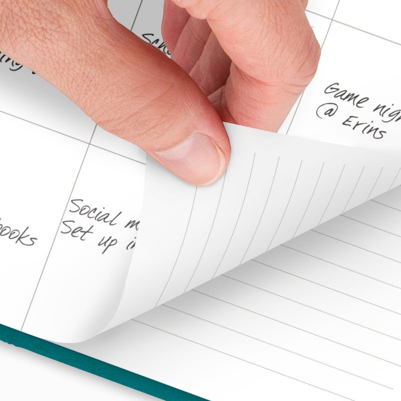 AT-A-GLANCE Planner 2024-2025 Academic, Weekly & Monthly, 8-1/2"" x 11"", Large, Monthly Tabs, Flexible Cover, Signature Lite, Teal (YP90LA12) - Image 4